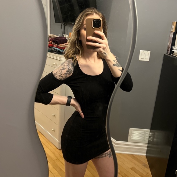 BLACK CUTOUT DRESS - XXI - Picture 3 of 4